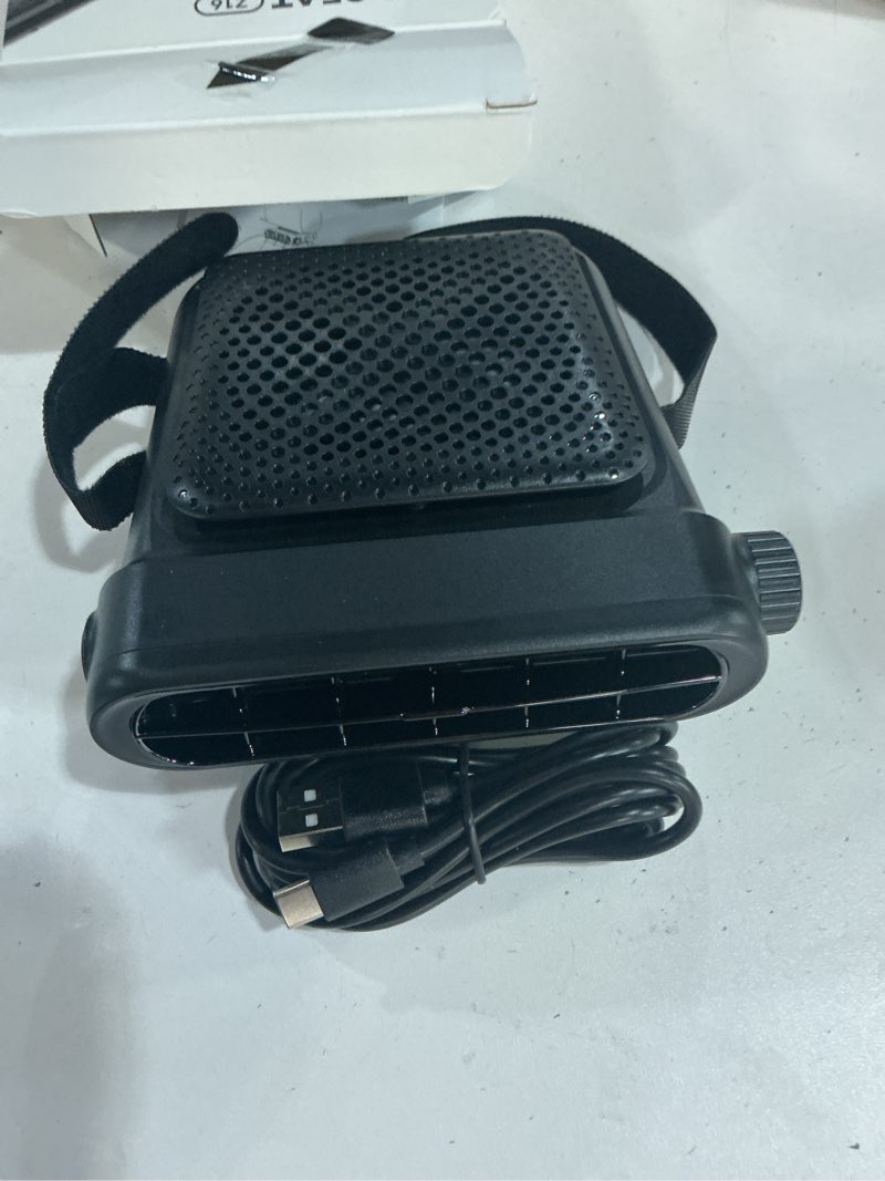 Condition photo showing New/Like New for car seat fan with seatback cooling airflow for driver & back seat passengers, 3-speed quiet usb backseat fan for baby rear facing, headrest carseat fan for infant, kids & dogs black