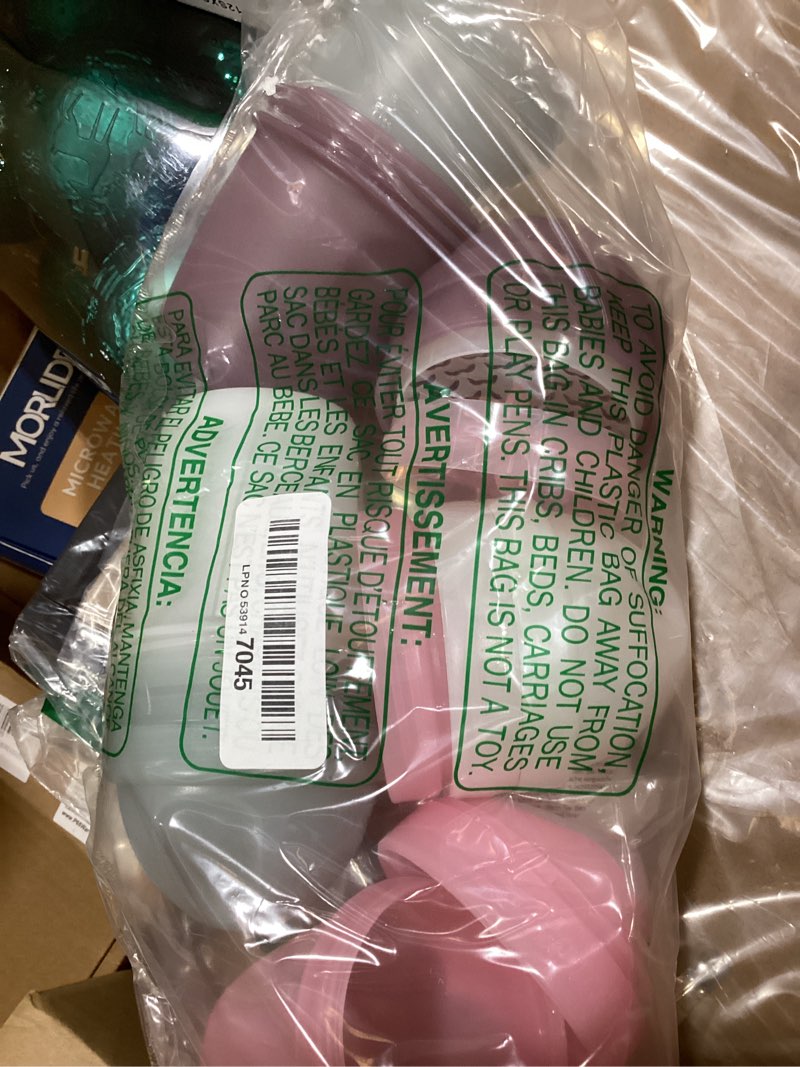 Condition photo showing New/Like New for herobility anti-colic baby bottles 5 fl oz/140ml- pack of 4 newborn baby bottles, slow flow plastic bottles, breast-shaped teat for breastfed babies – multicolor – white, gray, pink, hawthorn rose a1) white, gray, pink, hawthorn rose 5 fl oz/140ml