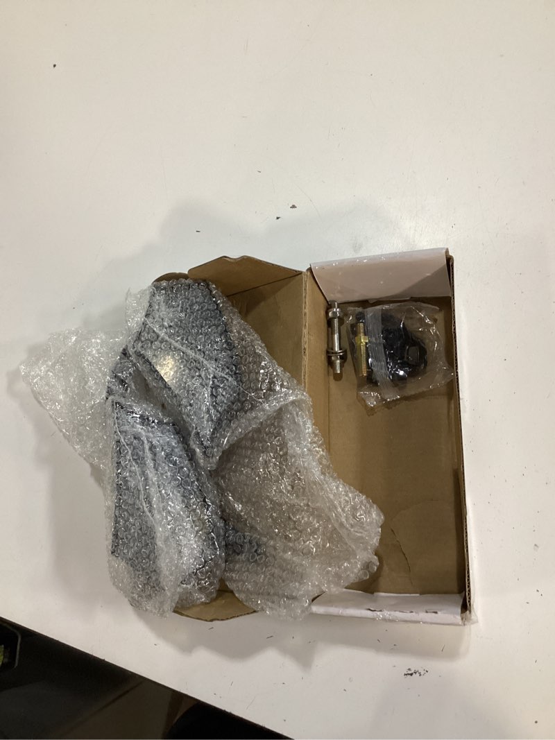 Condition photo showing As Is for (missing screws) black irregular shape motorcycle mirrors,upgrade rearview motorcycle mirrors with m8 10 screws compatible with harley yamaha kawasaki and more