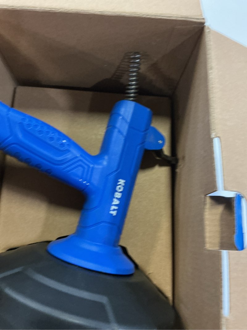 Condition photo showing As Is for kobalt 1/4-in x 25-ft high carbon wire hand auger for drain