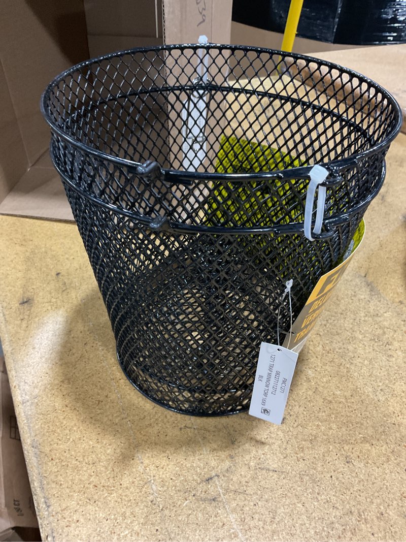 Condition photo showing New/Like New for frabill torpedo minnow trap | heavy-duty steel mesh | two-piece minnow trap vinyl-dipped steel