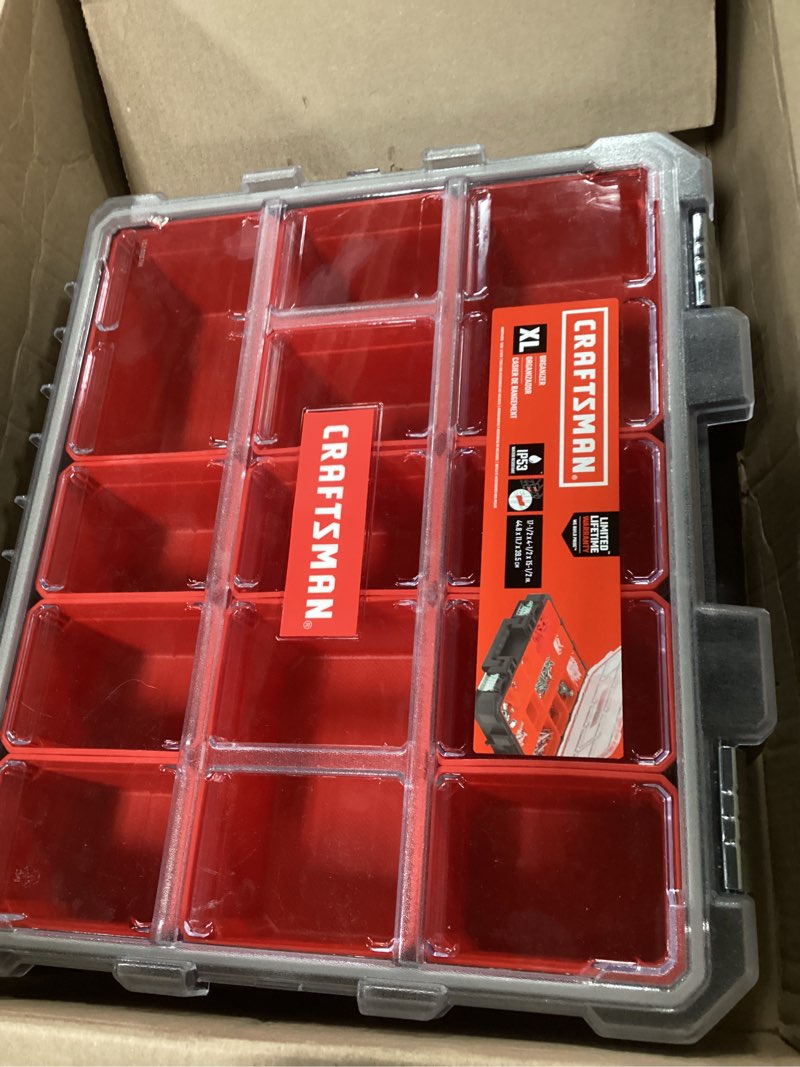 Condition photo showing Good Condition for CRAFTSMAN Tool Box Organizer, Heavy Duty, Removable Compartments For Small Parts (CMST14520)