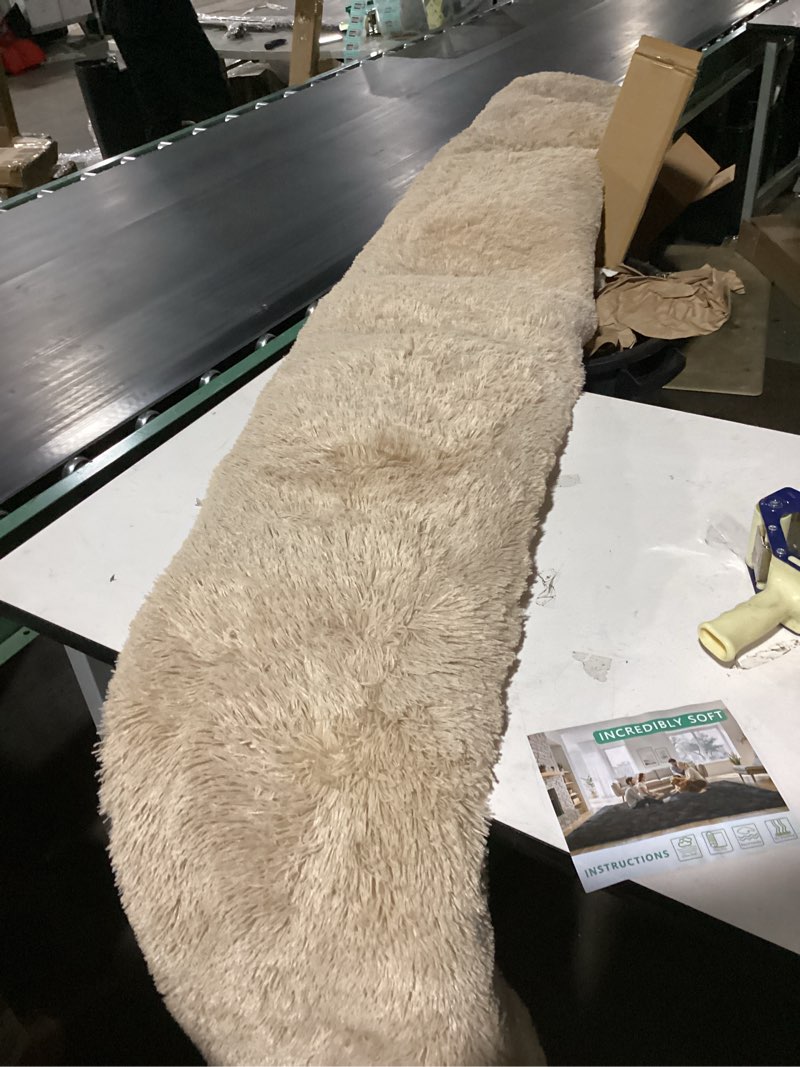 Condition photo showing Good Condition for area rugs 10x14 living room, shaggy carpet soft plush furry bedside rug large area rugs for bedroom kids girls boys home decor anti slip(10 x 14, beige) 10' x 14' (rectangular) beige