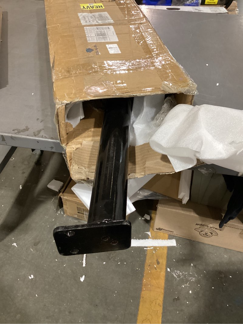 Condition photo showing As Is for class 3 trailer hitch with 2-inch receiver, fits 2015–2025 ford transit-150/250, 2015–2024 transit-350, 2022–2024 e-transit, bolt-on, heavy duty carbon steel, 6,000 lbs gtw