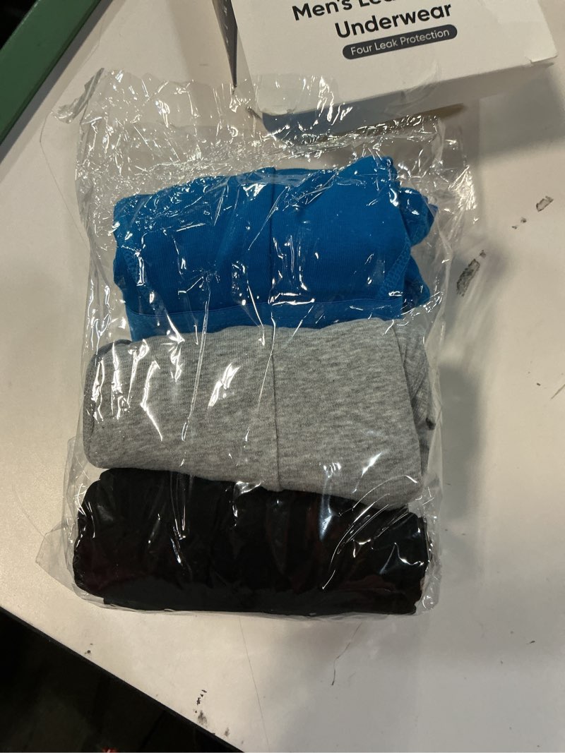 Condition photo showing Good Condition for incontinence underwear for men, 150ml absorbent, leak proof underwear for men comfortable cotton fabric, comfortable and breathable, mens incontinence underwear washable and reusable (3pcs/large) black large