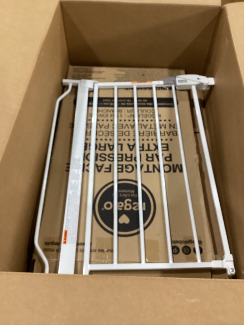 Condition photo showing Good Condition for Regalo Easy Step 49-Inch Extra Wide Baby Gate, Includes 4-Inch and 12-Inch Extension Kit, 4 Pack of Pressure Mount Kit and 4 Pack of Wall Mount Kit White 29-49"W x 30"H