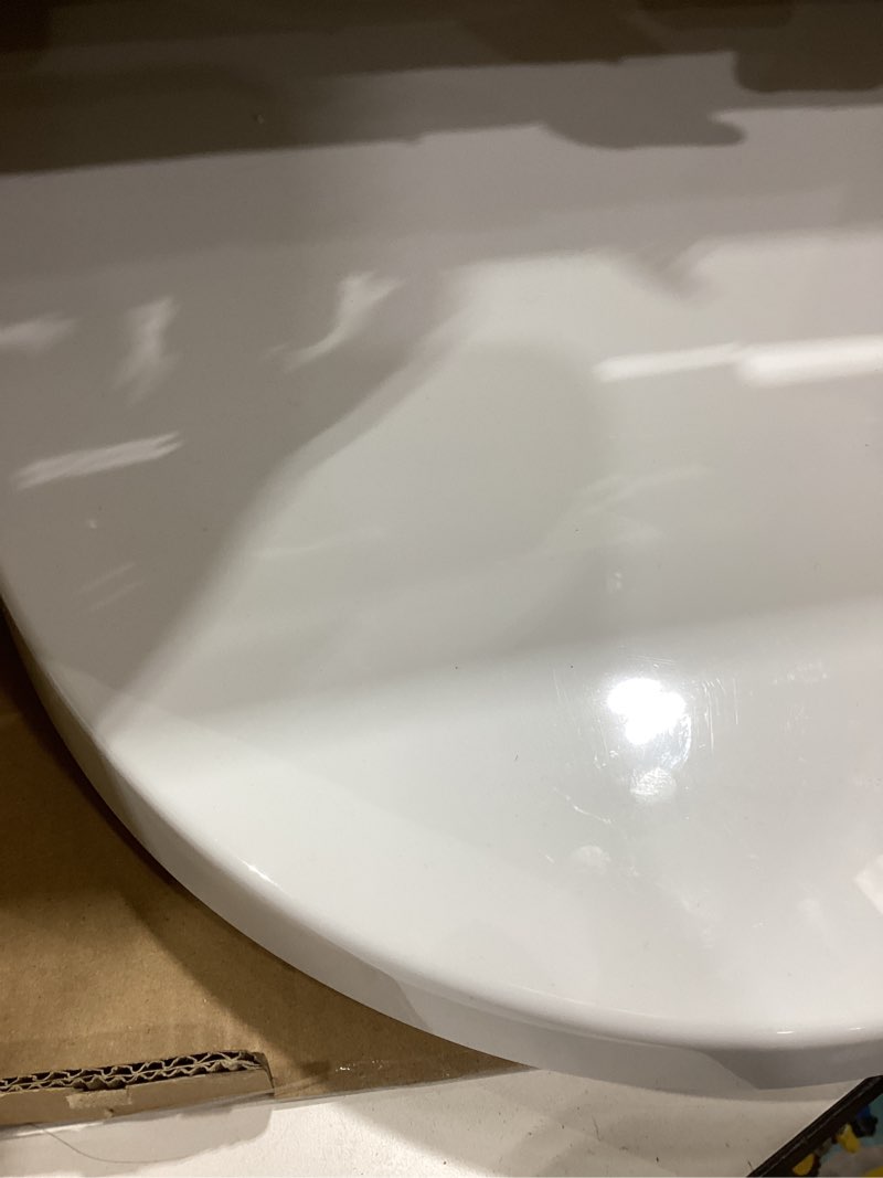 Condition photo showing As Is for Electric Bidet Toilet Seat with Remote Control, Heated Toilet Seat, Instant Warm Water, Warm Air Dryer, Rear Feminine and Oscillating Washing, Slow Close Lid, LED Display (Round-Panel Control)