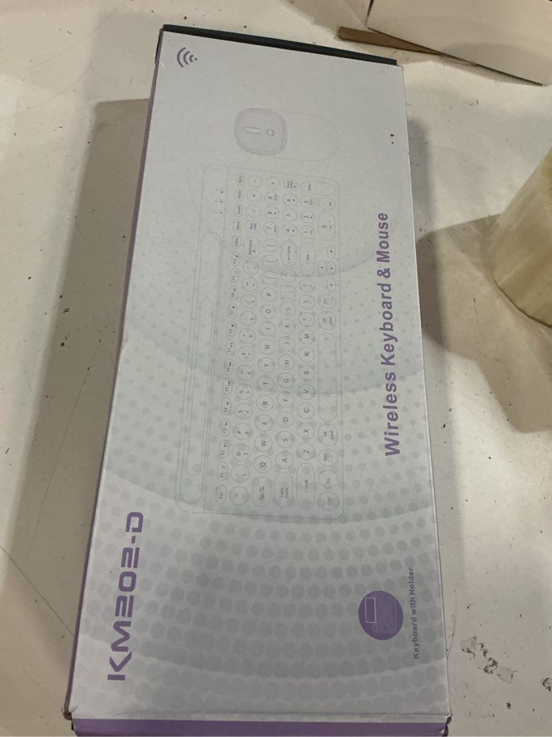 Condition photo showing Good Condition for retro wireless keyboard with round keycaps, 2.4ghz full-size usb cute wireless keyboard mouse for computer, desktop, laptop and computer (pink-colorful)