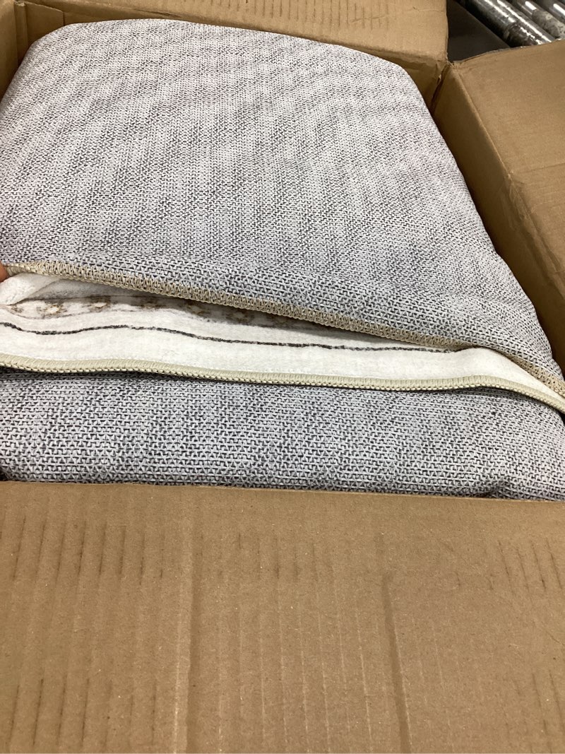 Condition photo showing Good Condition for 8x10 area rugs, washable rugs, large stain resistant beige area rug for living room bedroom dining room, vintage farmhouse rug beige/brown 8' x 10' (rectangular)