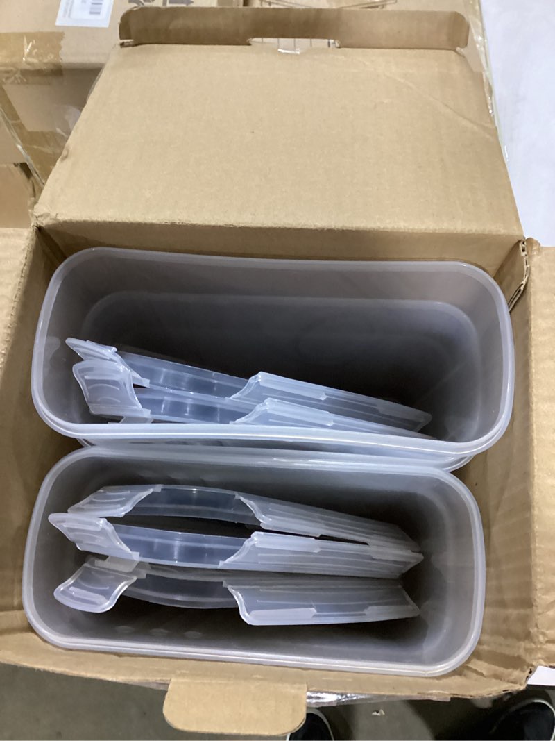 Condition photo showing Good Condition for PRAKI 5PCS Cereal Containers Storage Set, BPA Free Airtight Food Storage Container Set with Lids, Kitchen Pantry Organization and Storage for Sugar, Baking Supplies with 20 Labels & Mark(4L Black) Pack of 5