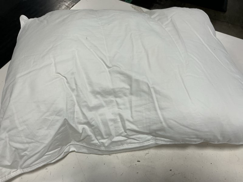 Condition photo showing As Is for premium down alternative pillow, standard, soft/medium