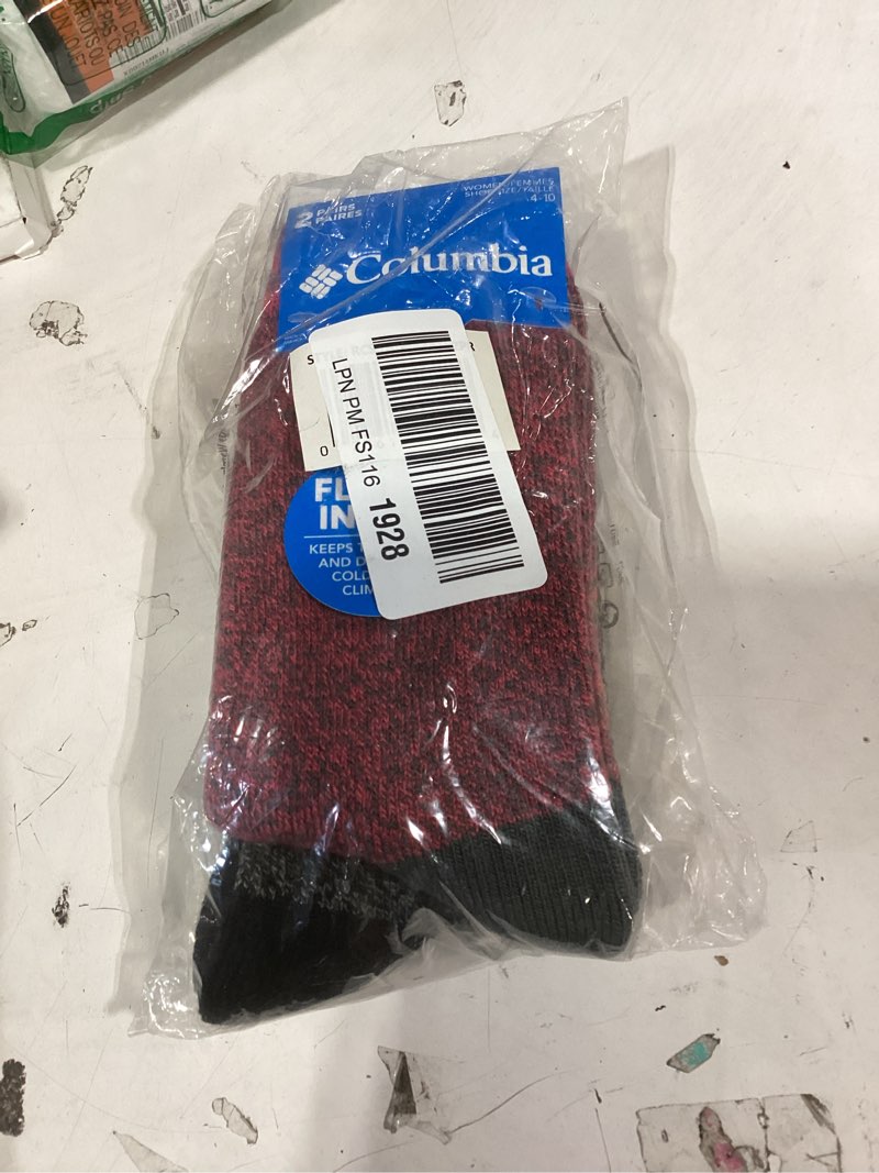 Condition photo showing New/Like New for similiar productcolumbia womens 2 pack fleece lined thermal crew socks 4-10 black