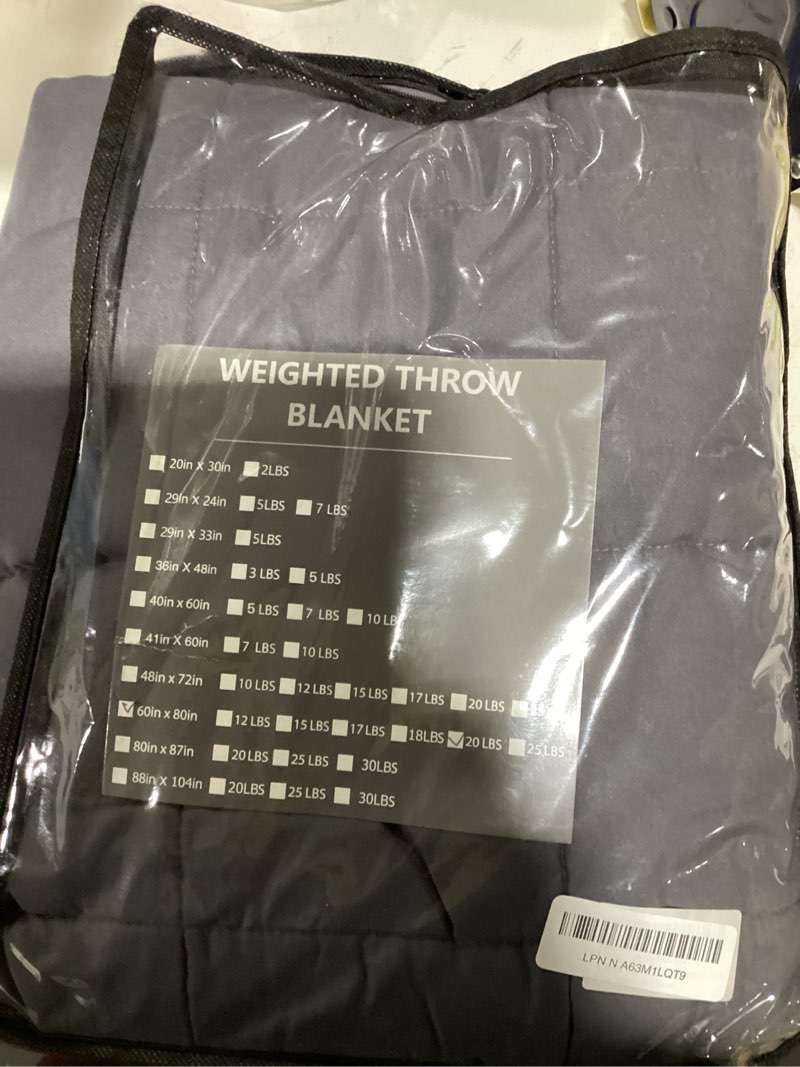 CYMULA Weighted Blanket for Adults (20lbs 60"x80" Queen Size) - Cooling Breathable Heavy Blankets fo