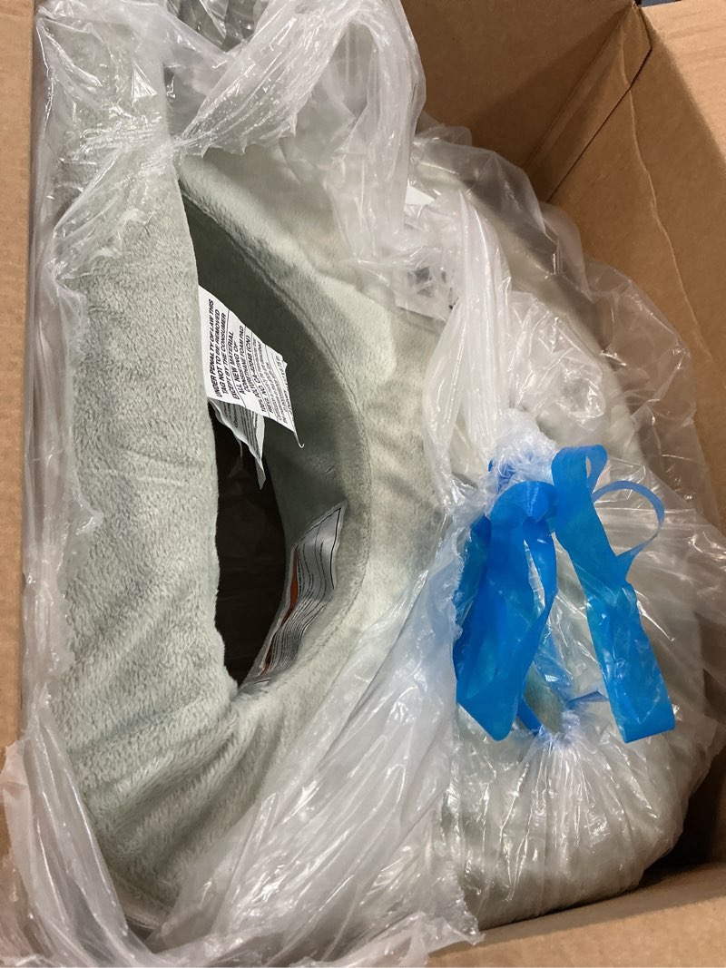 Condition photo showing As Is for My Brest Friend Super Deluxe Nursing Pillow - Enhanced Comfort & Ergonomic Breastfeeding Pillow for Ultimate Support For Mom & Baby - Adjustable and with Handy Side Pocket, Platinum Platinum Super Deluxe