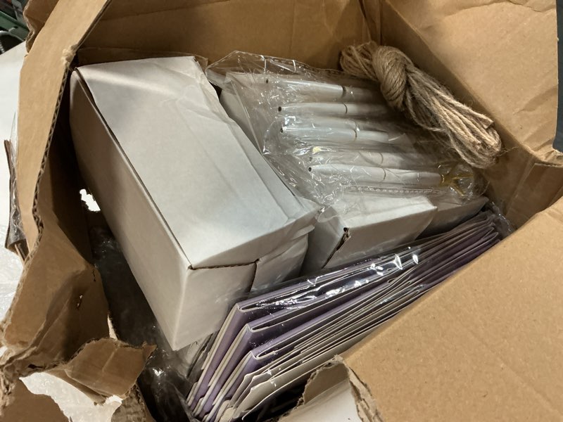 Condition photo showing Good Condition for teenyyou 60 pcs bridesmaid proposal gifts bridesmaid box set, maid of honor gifts include box glass cup candle cards hair ties knotted bracelets hand cream diamond pens (purple)