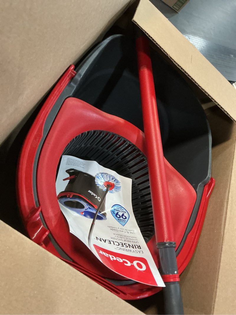 Condition photo showing As Is for O-Cedar RinseClean Spin Mop & Bucket System | Clean with Water | Removes 99% of Bacteria Plastic Rinseclean Spin Mop & Bucket Cleaning System