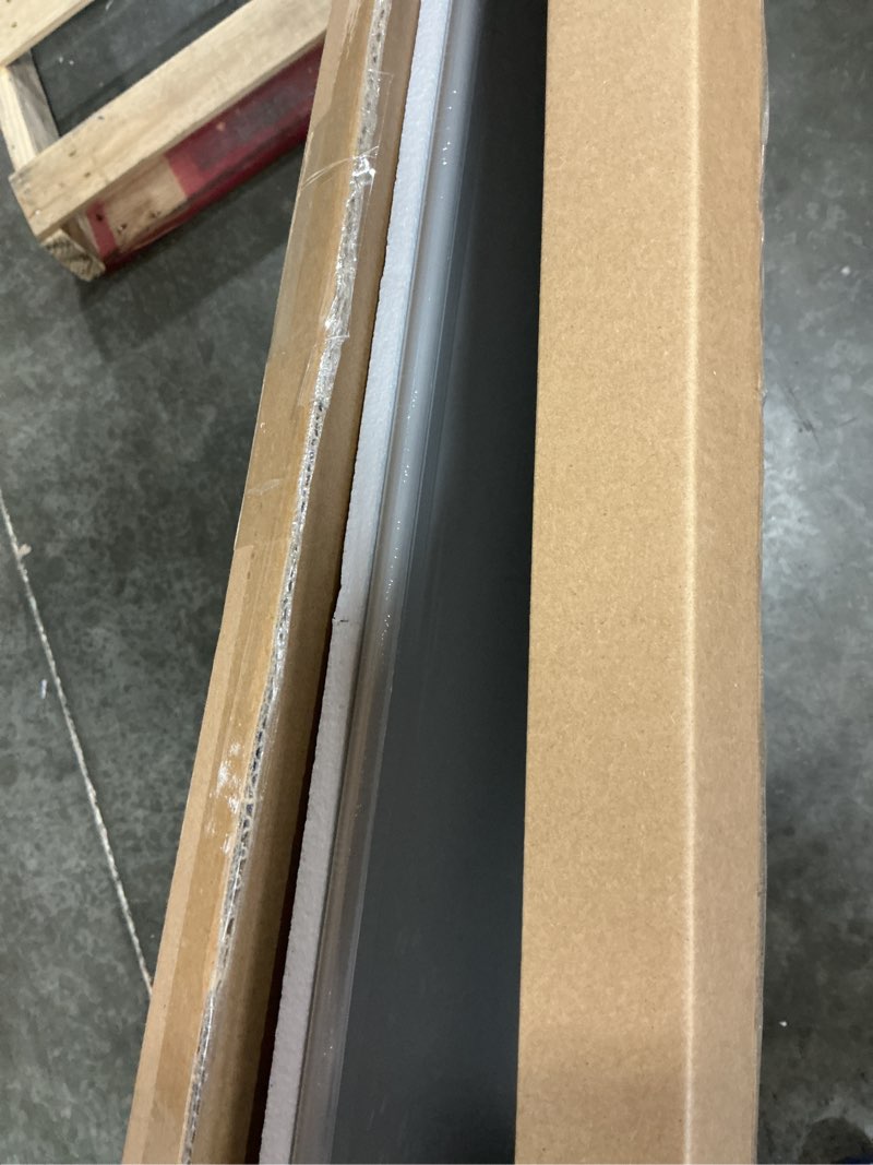 Condition photo showing New/Like New for dumos magnetic white board kit for wall 48" x 24", dry erase board with 1 dry eraser & 2 multicolor markers & 4 magnetic pins, silver reinforced aluminum frame for home, school, office silver white 48"x24"