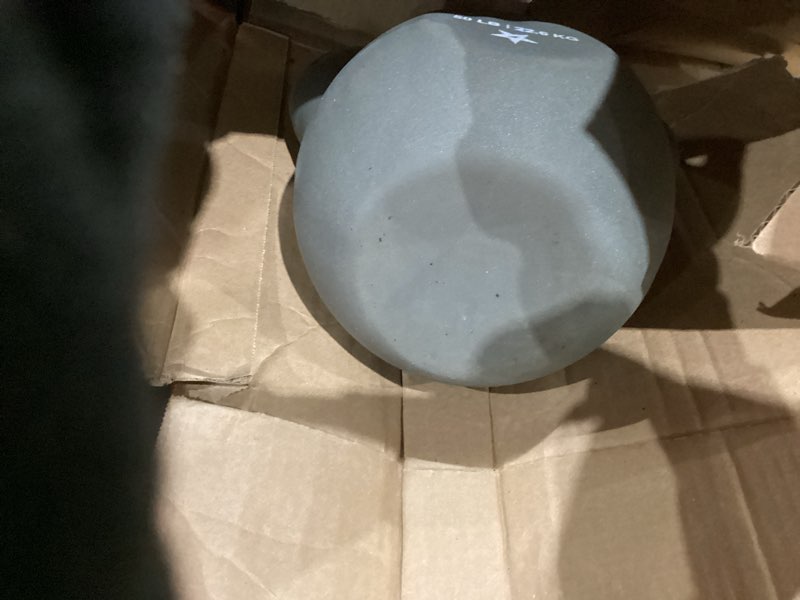 Condition photo showing Good Condition for yes4all kettlebell, 5-65 lb neoprene coated cast iron kettlebells, wide grip handle & flat bottom for swings, squats, deadlifts, push ups & full body training at home gym - single & set a. single l. 50lb - gunmetal
