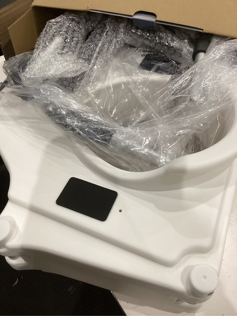 Condition photo showing As Is for bath safetyraised toilet seat product description: elev.toilet seat w/ remarms,rtl,1 ea