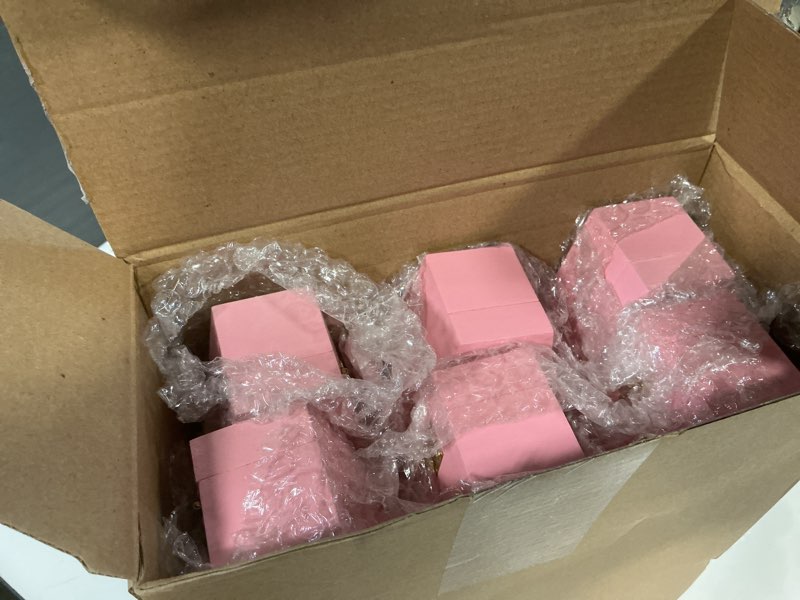 Condition photo showing New/Like New for Thyle Mini Halloween Wood Coffin Box Bulk 6 Inch Small Wooden Coffins Unfinished Funeral Box for Candy Treat Goth Jewelry Gift Party Favors Decorations(Pink,12 Pcs) Pink 12