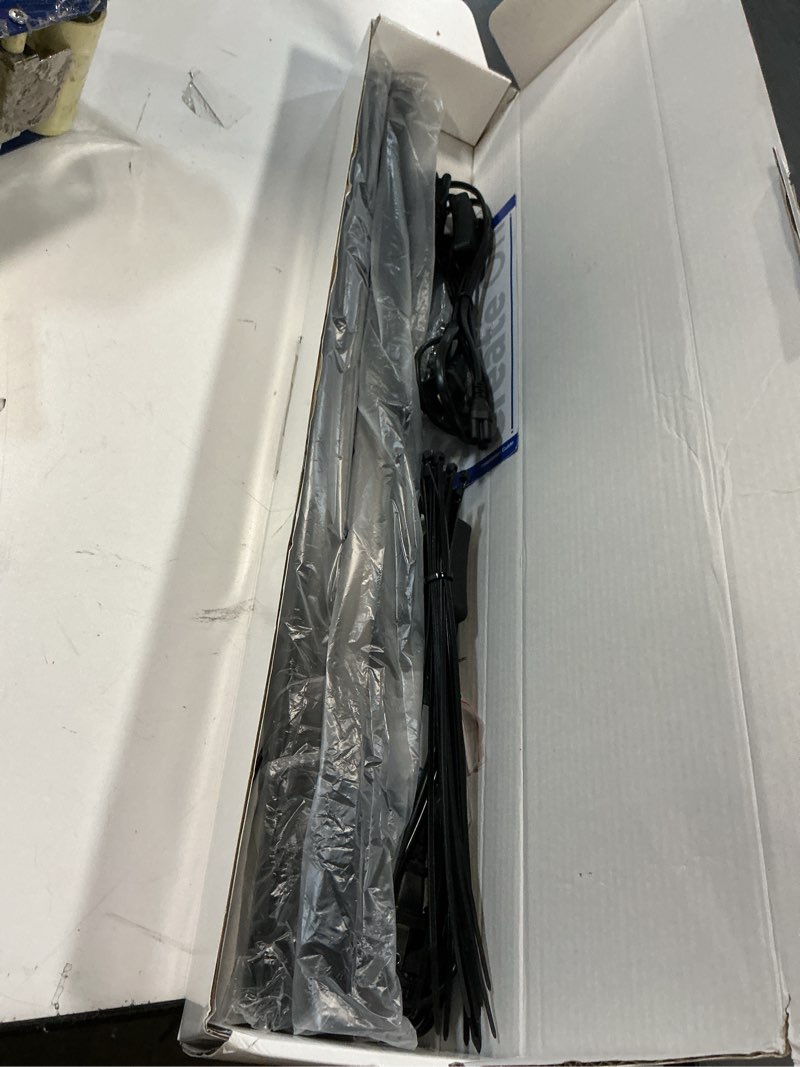 Condition photo showing As Is for barrina t5 grow lights for indoor plants, 2ft 5000k full spectrum led grow light with black cover, t5 grow light strip, under cabinet plant light with switch cord, linkable, plug and play, 4 packs white 2ft-black cover