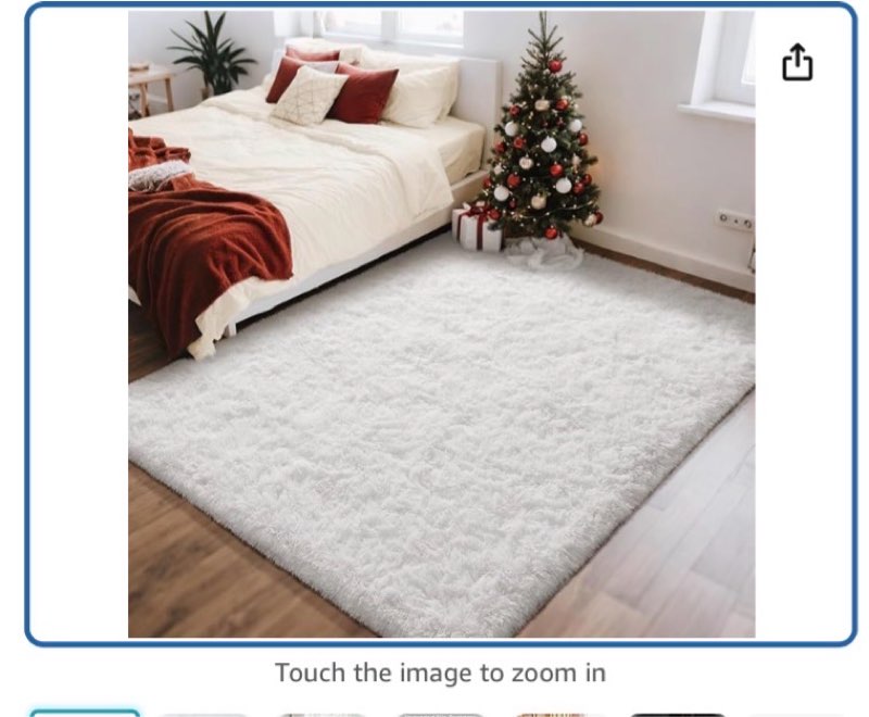 ophanie white rugs for bedroom fluffy,nursery soft fuzzy shag plush shaggy bedside area rug, living room carpet for girls kids baby teen dorm home decor aesthetic we don,t know the measurement