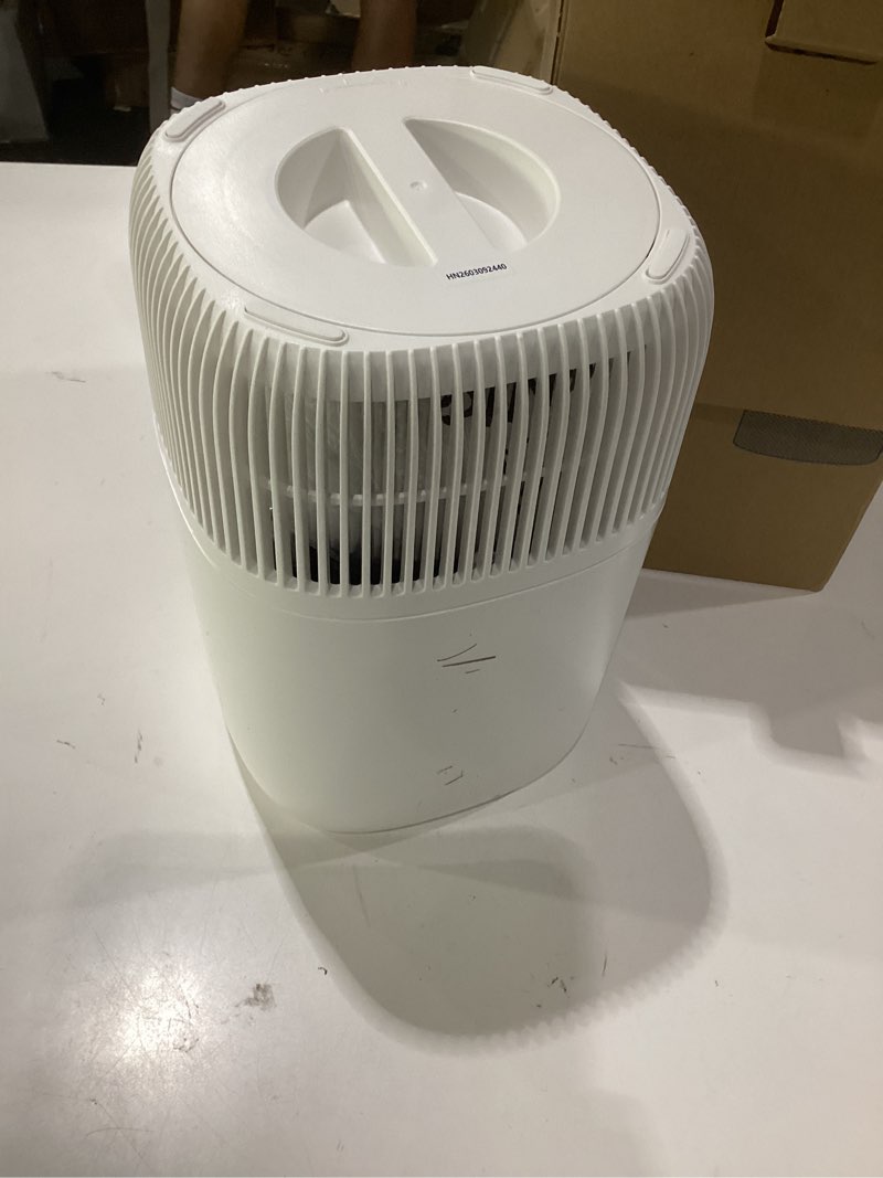 Condition photo showing As Is for air purifiers for home with h13 quiet hepa filter up to 1076 ft² for pet hair, odors, pollen, smoke, compact air cleaner with 3 speeds, timer, aroma quiet 360°intake filter, white