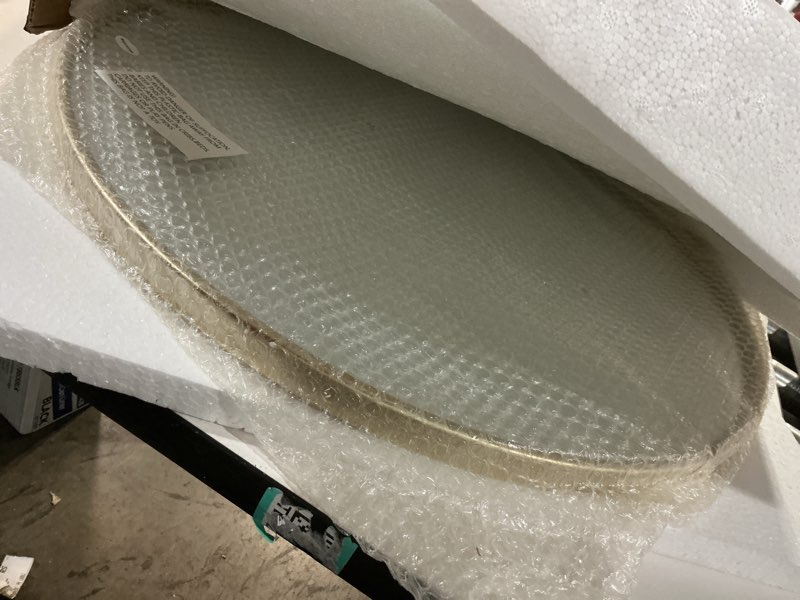 Condition photo showing Good Condition for Gold Circle Wall Mirror 24 Inch Round Wall Mirror for Entryways, Washrooms, Living Rooms and More (Gold, 24") Gold 24"L x 24"W