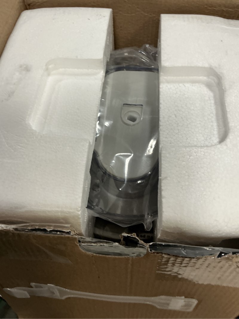 Condition photo showing New/Like New for ovente electric ice cream maker with easy-lock lid, 1qt freezer bowl for healthy & homemade frozen yogurt, sorbet and gelato, mini kitchen appliance ideal for summer desserts for kids, blue icm110bl