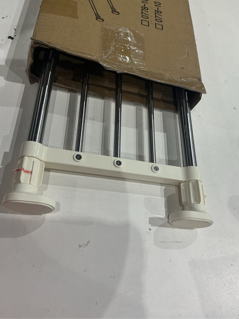 Condition photo showing Good Condition for hershii tension shelf expandable rod closet system heavy duty clothes hanger adjustable diy storage organizer shoe rack 23.62 - 39.37 inches ivory