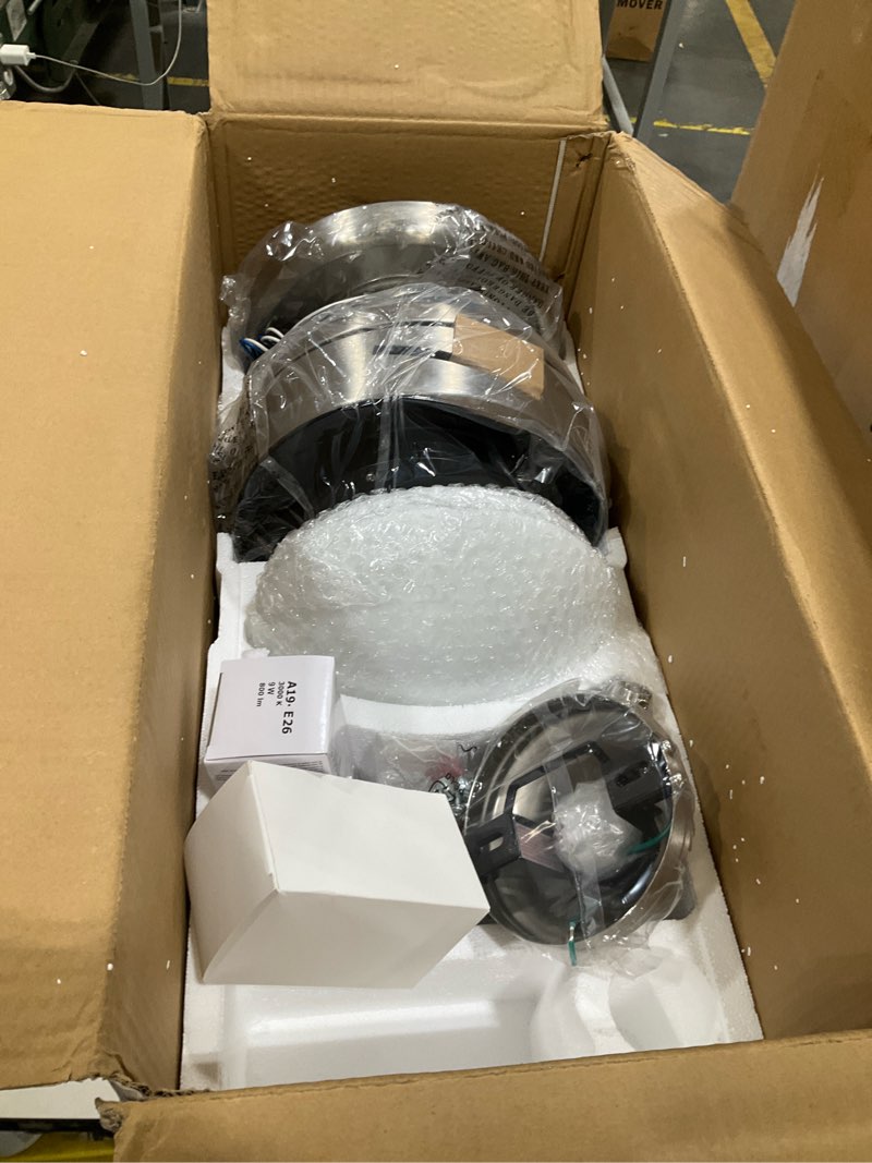 Condition photo showing Good Condition for design house treviento 52-in satin nickel downrod or flush mount ceiling fan with light and wall control included