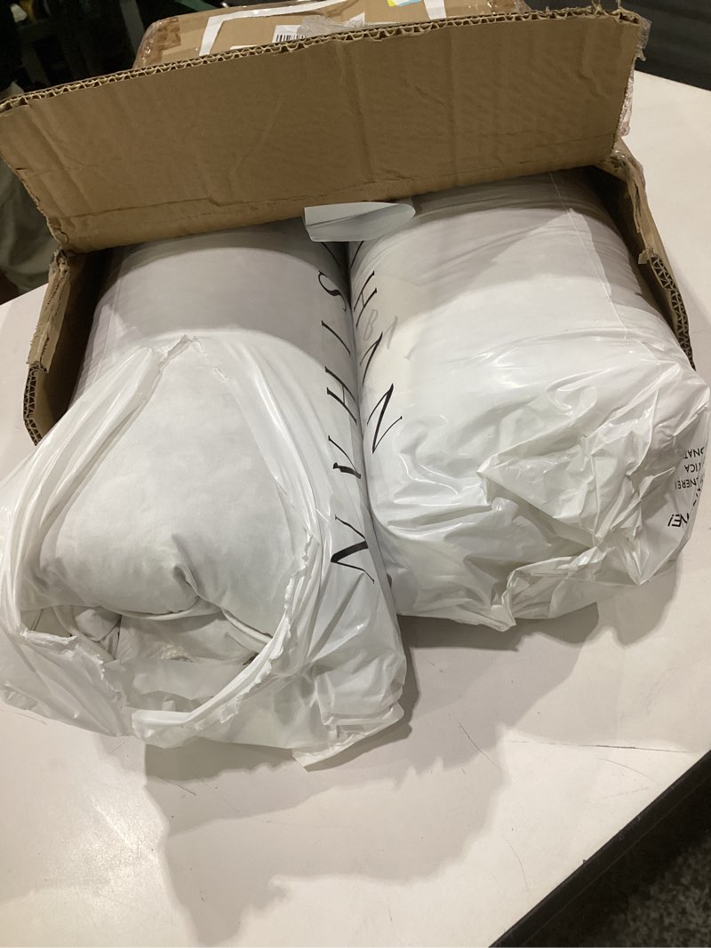 Condition photo showing Good Condition for down feathers pillows standard size set of 2- hotel collection bed pillows | feather-proof 1000+ clean | naturally resilient pure | pillows for side, back & stomach sleepers, 20"x26" 2 pack white standard