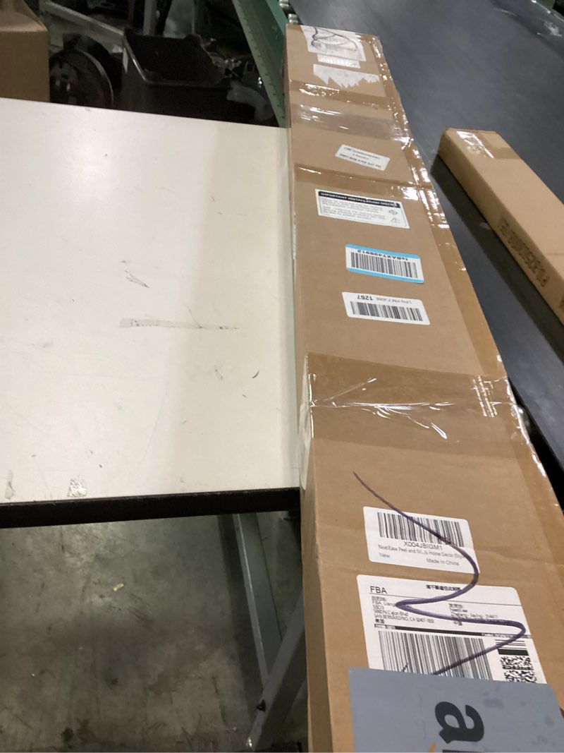 Condition photo showing Good Condition for NeatiEase Peel and Stick Wall Molding Kit 6-Frame Premade, Ready-to-Assemble Wall Moulding Panel Frame, Self Adhesive Wainscoting Panels, Accent Molding Trim for Interior Walls Home Decor 50"x40",50"x20" Width:1.4", White