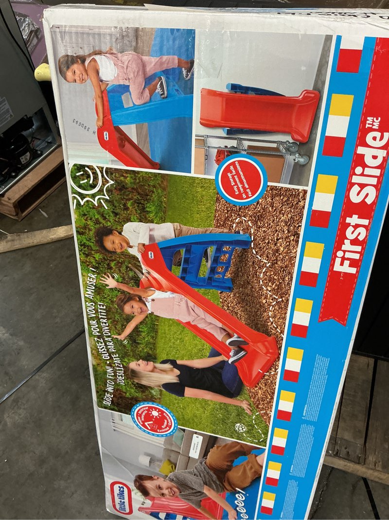 Condition photo showing As Is for little tikes my first slide - red/blue
