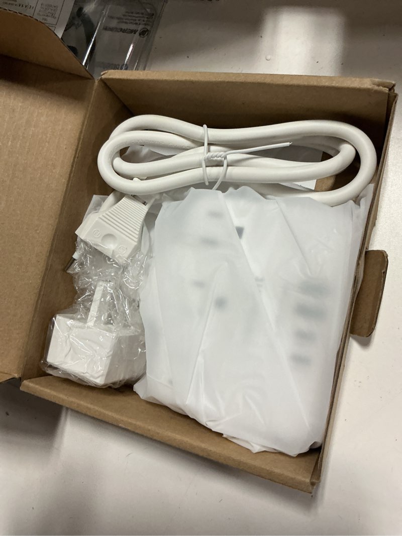 Condition photo showing Good Condition for european travel plug adapter, us to european plug adapter with 3 american outlets & 4 usb, 3ft european power cord, international travel power strip, type c for europe eu germany france, travel, white type c/g/a-most countries-3ft
