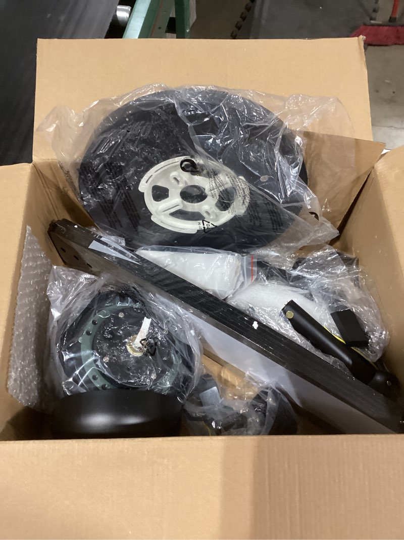 Condition photo showing Good Condition for TALOYA 52 Inch Black Walnut Ceiling Fans with Lights Led Remote Control Flush Mount Low Profile for Bedroom Living Dining Room Outdoor Farmhouse,Reversible,DC Motor,Diammable,Buzzer ON/Off,5 Blades