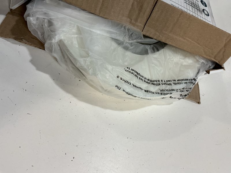 Condition photo showing As Is for kohler 20454-96 ridgewood elongated soft close toilet seat, quiet close, wood toilet seat, home essentials, biscuit biscuit toilet seat