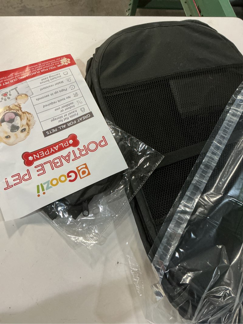 Condition photo showing Good Condition for Puppy Playpen Indoor for Small Dogs, Portalble Pet Dog Play Pens Kennel Crate with Top Cover Floor Door Enclosed for Large Cats Animal as Dog Lovers (Black, Medium Size) Black M [35.5" x 35.5" x 23.1"]