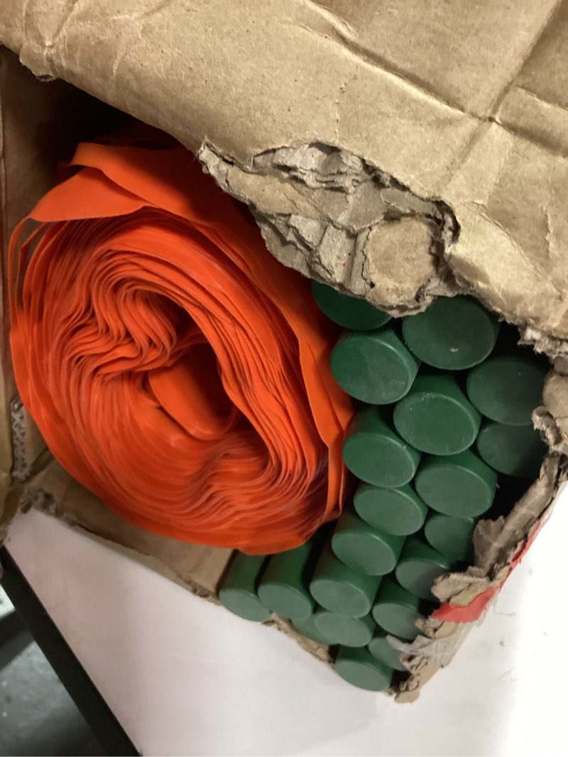 Condition photo showing Good Condition for PotatoLife Plastic Fence Extra Strength with Stakes, Staples and Zip Ties, 40'' x 100' Roll, Resuable Temporary Netting for Garden Fencing, Construction, Snow Fencing, Animal Barrier, Poultry, Patio 40'' x 100' Orange