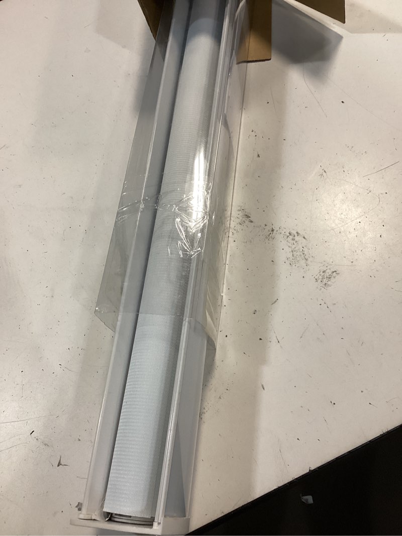 Condition photo showing As Is for myshade roller shades zebra blinds for windows cordless day and night light filtering shades dual layer roller blinds 27" x 64" white white 27"w x 64"h