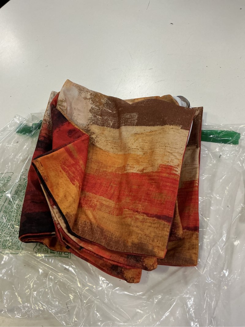 Condition photo showing Good Condition for lcokin burnt orange abstract throw pillow covers 18x18 in set of 2, decor art painting orange pillow case square cushion covers for sofa bed couch living room 18" x 18" (pack of 2) burnt orange abstract