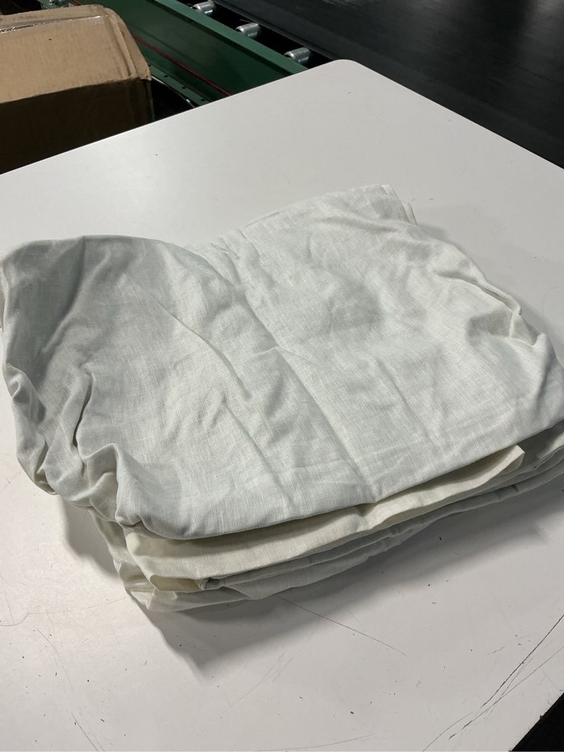 Condition photo showing Good Condition for 1 panel cotton sheer curtain set (set of 2), 48x84, white