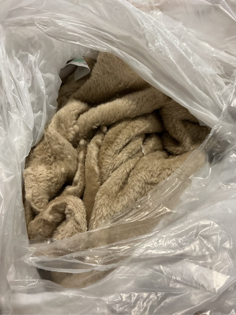 Condition photo showing As Is for PHF Ultra Soft Fleece Blanket King Size, No Shed No Pilling Luxury Plush Cozy 300GSM Lightweight Blanket for Bed, Couch, Chair, Sofa, Perfect Decorations Gifts, 108" x 90", Khaki King(108" x 90") Khaki