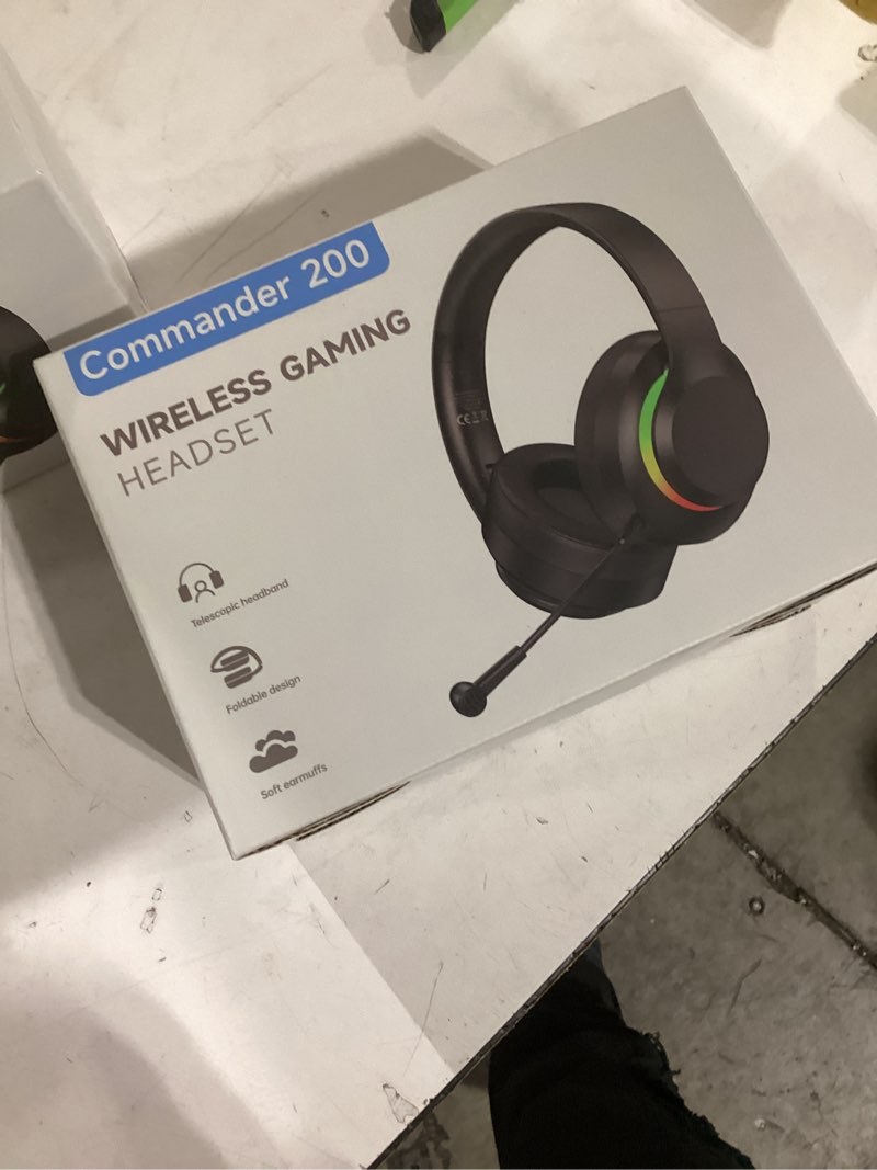 Condition photo showing New/Like New for Wireless Gaming Headset for PS5, Foldable 2.4GHz Gaming Headphones for PS5, PS4, Switch, PC, Bluetooth 5.4 Gaming Headset with 45H Battery, Noise Canceling Mic, USB-C, RGB Lights - Black