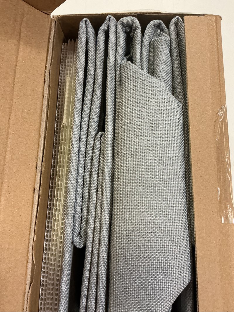 Condition photo showing Good Condition for foldable storage bins with clear window, fabric organizer for closet, shelves & cubes - breathable, odor-free storage boxes for towels, clothes, toys, books - 11.5 * 8.75 * 6.5in, gray, 3-pack light grey small