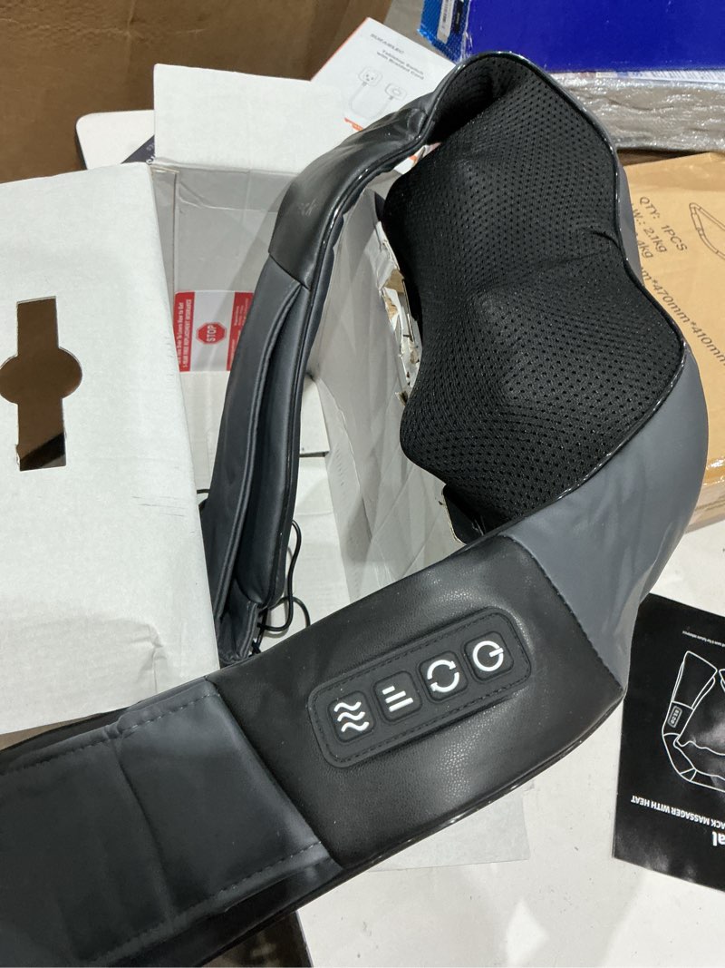 Condition photo showing Good Condition for nekteck shiatsu neck and back massager with soothing heat, shoulder massager for pain relief deep tissue, electric 3d kneading massage tools for leg body muscle, corded power, gifts for him her