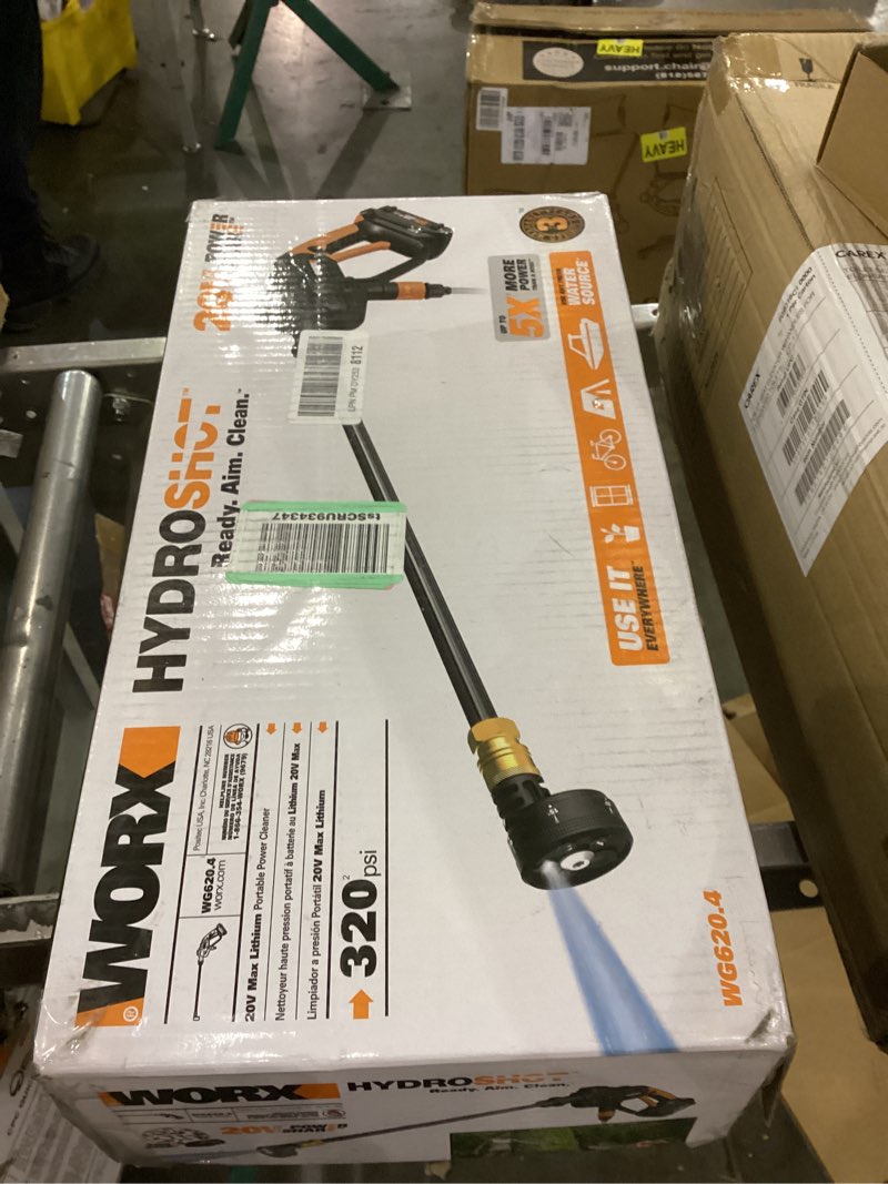 WORX 20V Power Share 320 PSI Hydroshot Power Cleaner - WG620.9 (Tool Only)