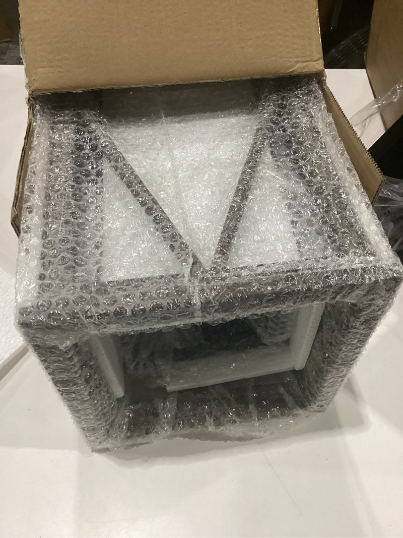 Condition photo showing New/Like New for perfnique farmhouse outdoor lanterns for patio, set of 2 rustic lanterns decor, vintage hanging candle holder decorative for porch, garden, yard, indoor (no glass, dark brown)