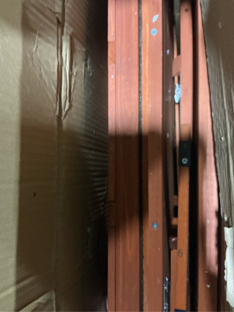 Condition photo showing Good Condition for TRIXIE natura Outdoor Rabbit Hutch with Run - Small 2-Story Rabbit Cage with Non-Slip Ramp - Elevated Small Animal House with Secure Playpen, Hinged Roof & Pull-Out Tray - in Natural Single Rabbit Hutch with Run