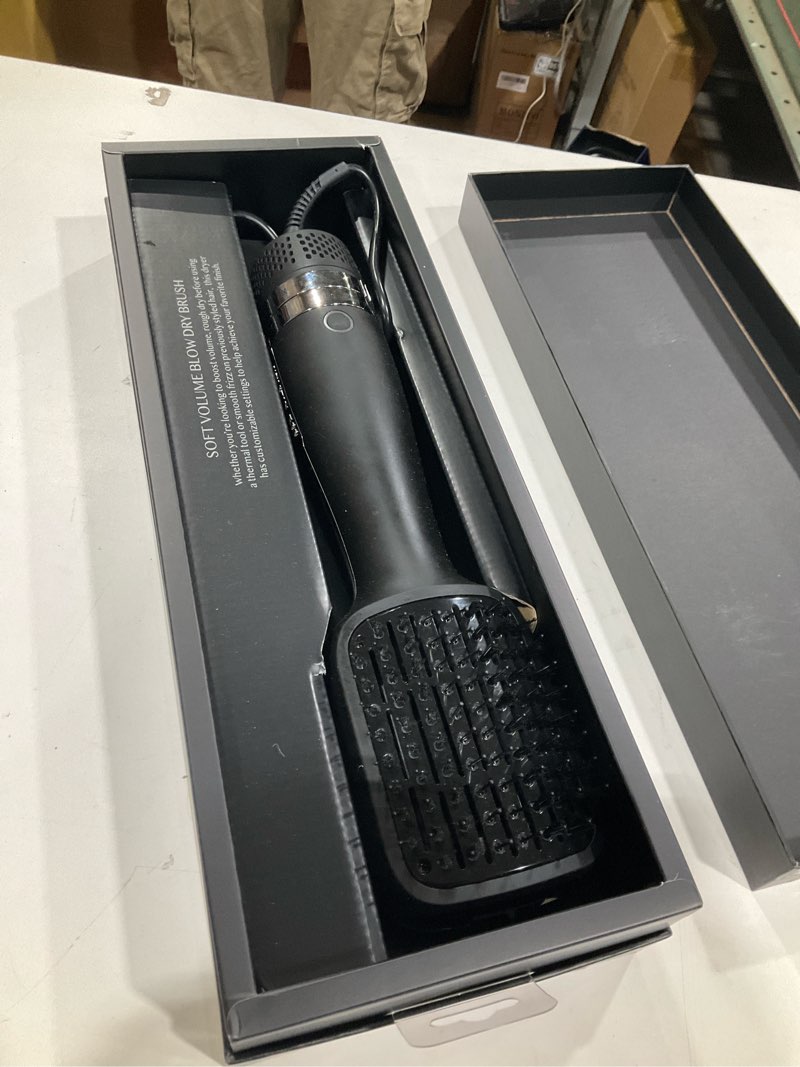 Condition photo showing As Is for Kristin Ess Hair Volumizing Blow Dryer Brush - Blowout + Hair Straightening Brush - Ceramic + Ionic - Dry, Smooth + Volumize Hair - Flat Padel Base for Faster Blowout - 3 Wind Speeds + 4 Heat Settings